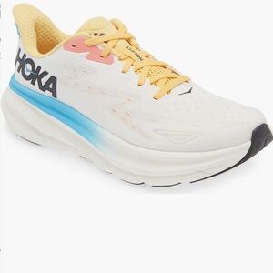 Hoka Women's White and Yellow Athletic Shoes